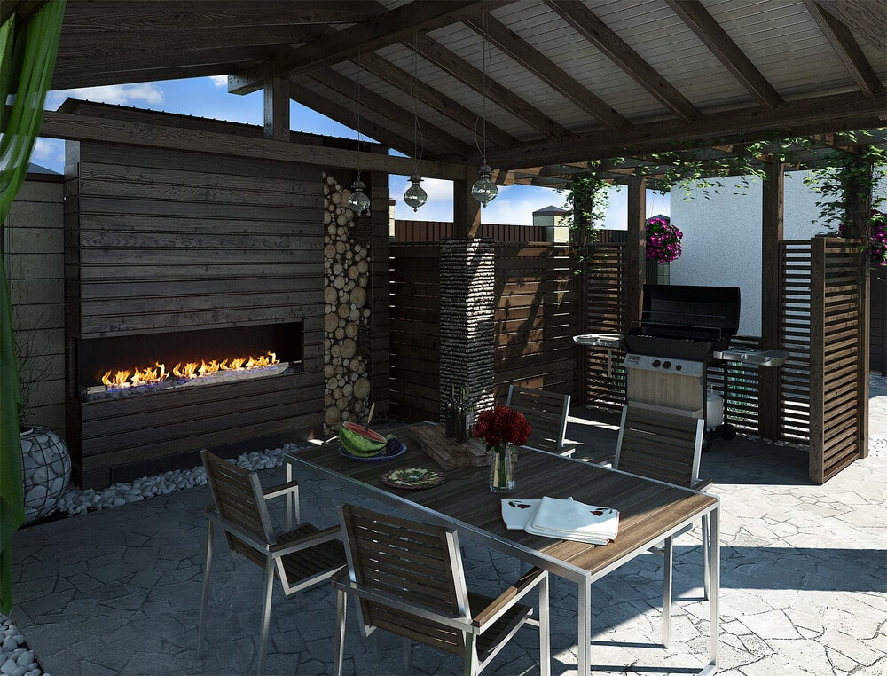 outdoor kitchen