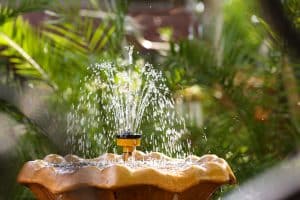 Fountain water feature by Big Easy Lawn Care