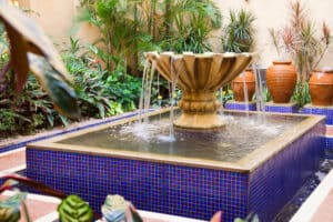 fountain in a courtyard