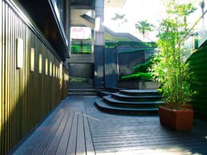 modern courtyard
